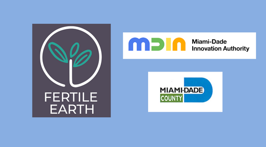logos for Fertile Earth, Miami Dade County, and MDIA