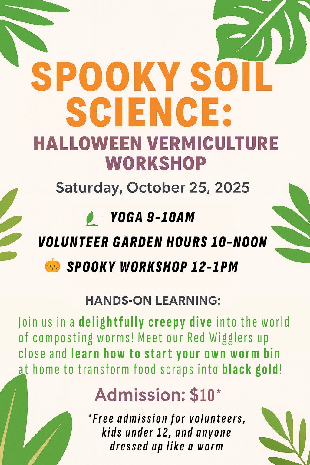 Register: Saturday Oct 25: Composting Workshop for Kids